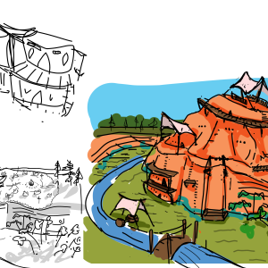 Ceratops Village Concept (Digital Raster, 2024)