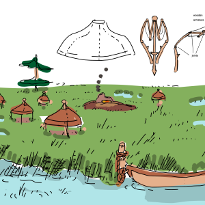 Hadrosaur Village Concept (Digital Raster, 2024)